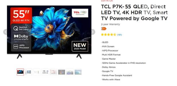 TCL TV QLED 55P7K