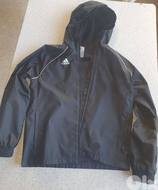 Adidas Hooded Track Jacket Windbreaker Rainbreaker 14