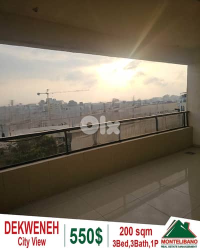 Fully Furnished 200 sqm Apartment For Rent in Dekweneh (دكوانة)+View