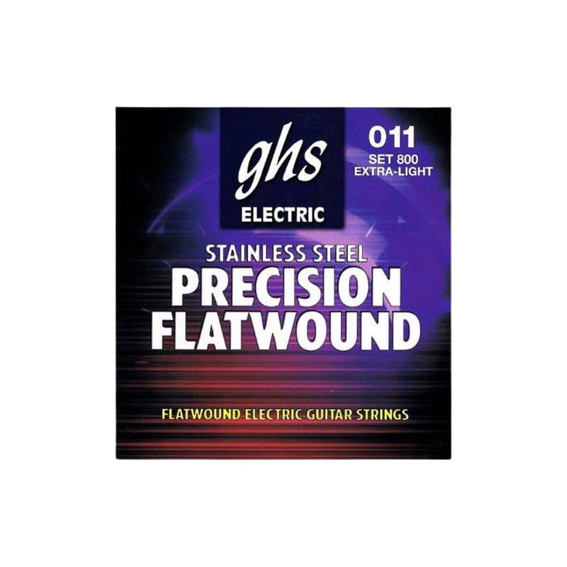 GHS Precision 800 Flatwound Stainless Electric Guitar, Exta Light (11- 0