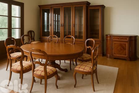 تصفية بداعي السفر Full Dining Room (New) غرفة سفرة كاملة خشب سنديان