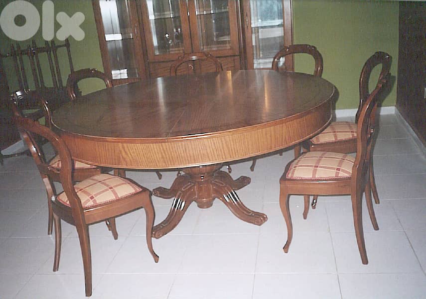 تصفية بداعي السفر Full Dining Room (New) غرفة سفرة كاملة خشب سنديان 1