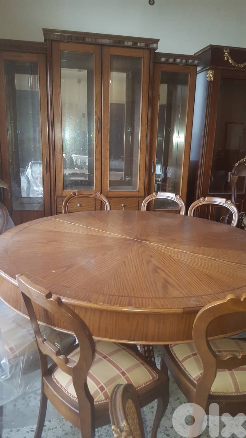 تصفية بداعي السفر Full Dining Room (New) غرفة سفرة كاملة خشب سنديان 4