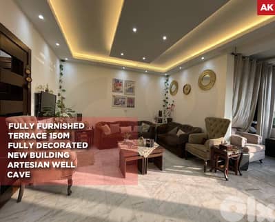 Terrace 150m-  Fully decorated -New building- khaldeh  REF#AK128262