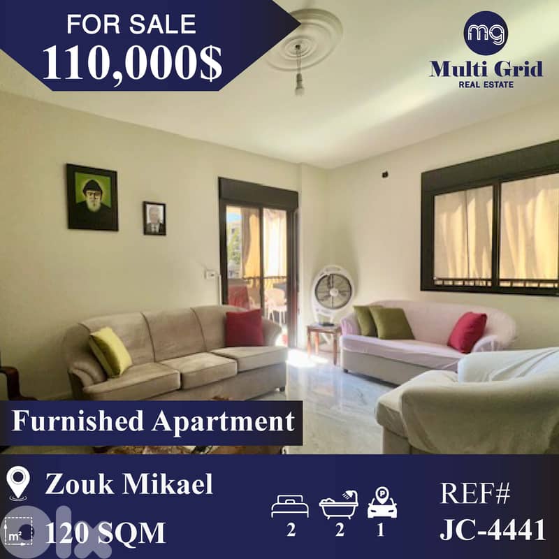 JC-4441 / Apartment for Sale in Zouk Mikael, شقة للبيع في زوق مكايل 0