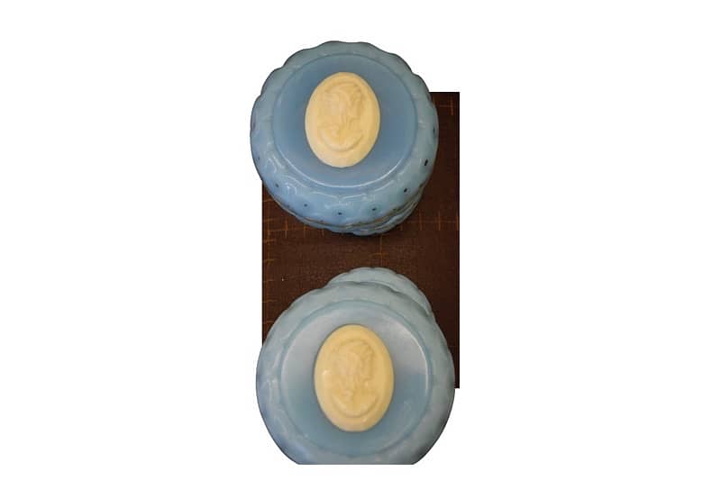 Vintage French Opaline Glass Vanity Set (3 pcs) 1