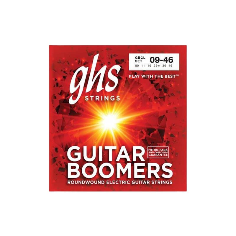 GHS GBCL Guitar Boomers Electric Guitar Strings, Custom Light (09-46) 0