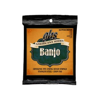 GHS PF200 SET Cryogenic Five-String Banjo Strings, Medium