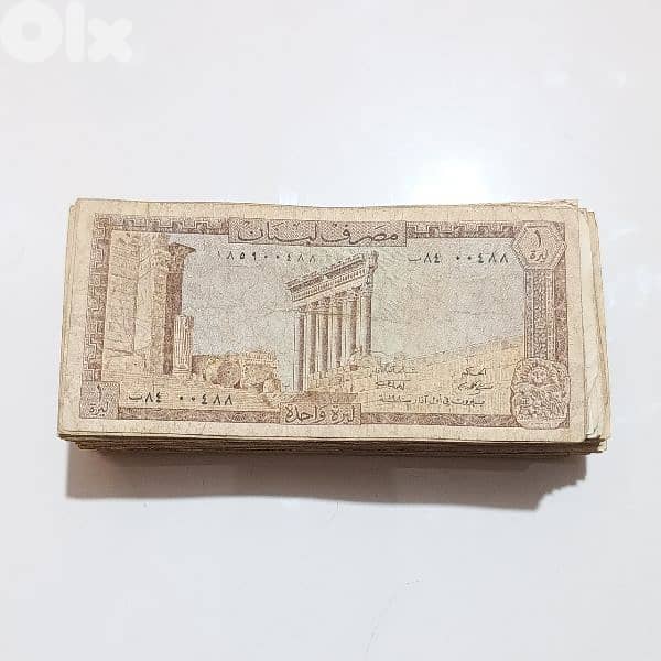 100 حبة ليرة لبنانية 1980 مستعمل 1