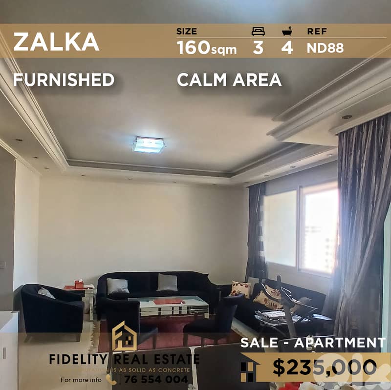Apartment for sale in Zalka ND88 شقة للبيع في الزلقا 0