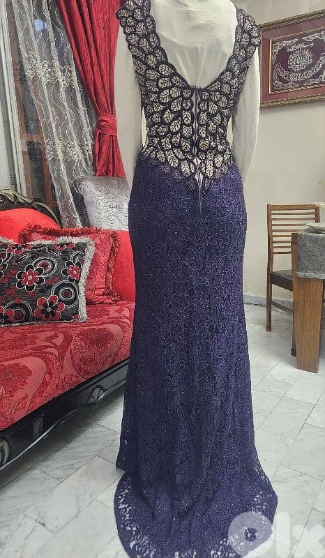 فستان سهره لون موف غامق 0