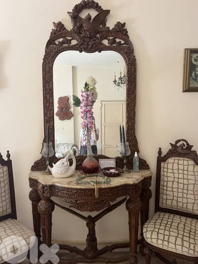 Carved wooden Console