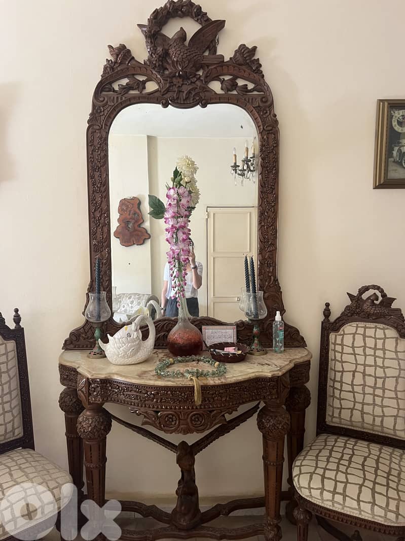 Carved wooden Console 0