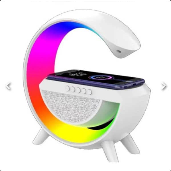 Google Bluetooth Speaker with 7 rgb lights and wireless charging سبيكر 1