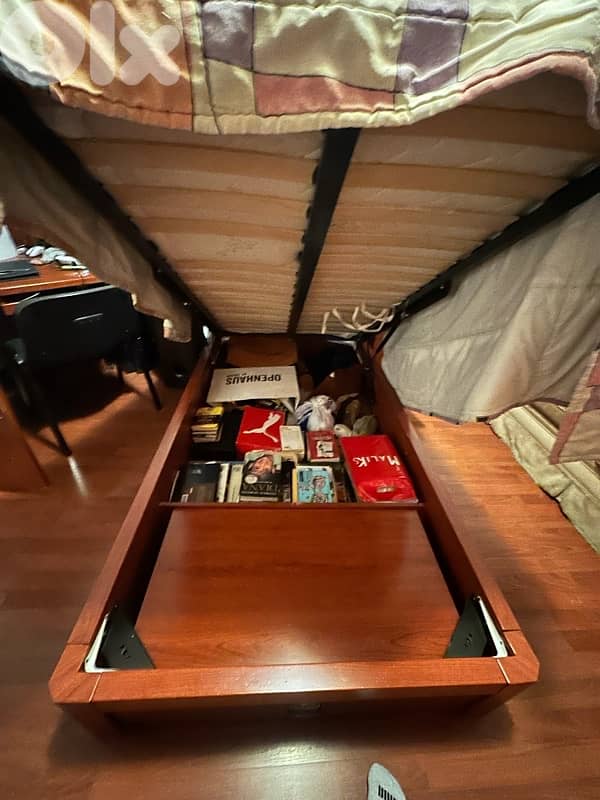 Single Bed with Storage + Mattress 0
