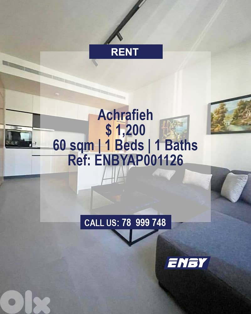 Apartment for rent Achrafieh | Security | Gym | New Building 0