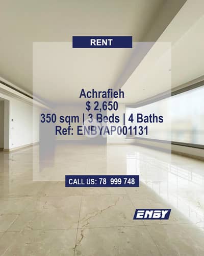 Apartment for rent Achrafieh | Sea View | Prime Location