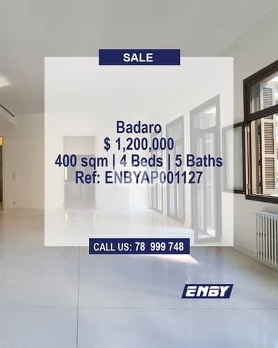 Apartment for Sale in Badaro | Spacious | Attractrive Price