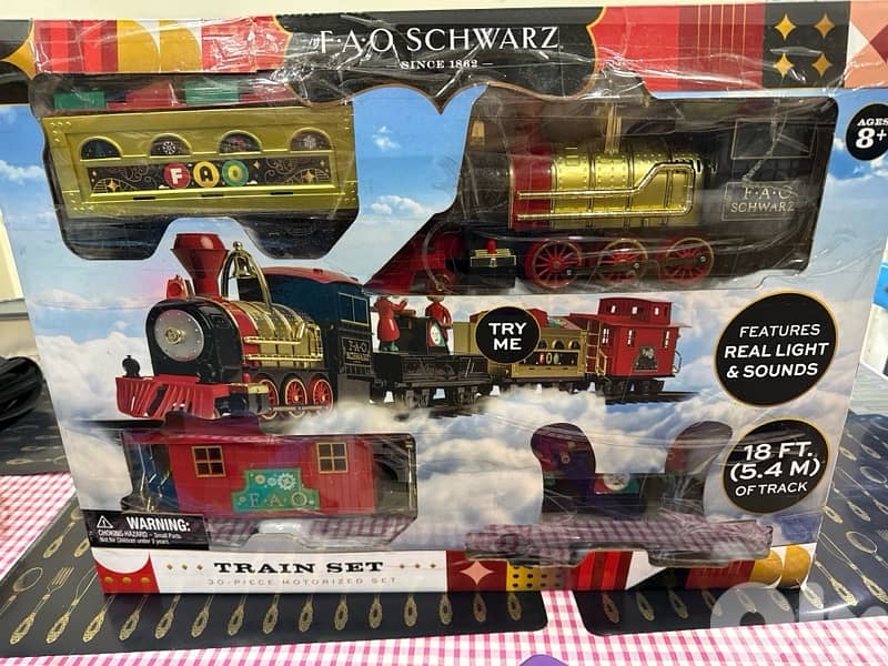 like new Christmas train , with all rails and moving parts 0