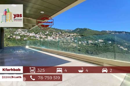 Kfarhbab 325m2 | Last Phase | Panoramic Mountain & Sea View |Rent YV |