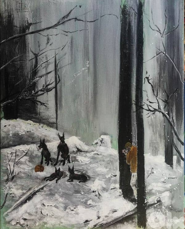 acrylic paint on canvas 0