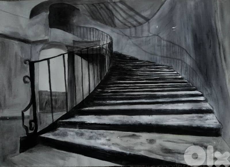 acrylic paint on cardboard 0