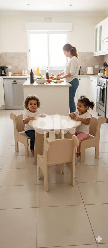 طاولة و كراسي خشب 3