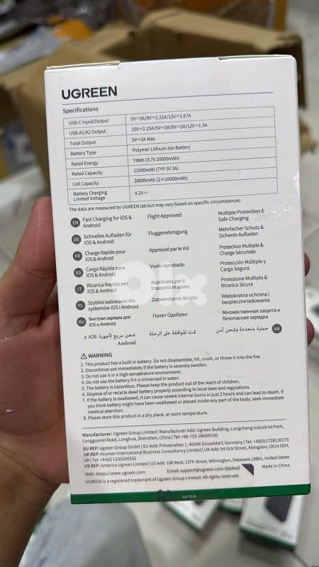 Ugreen 20k 20w two-way Fast charge power bank 1