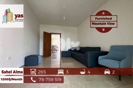 Sahel Alma 265m2 | Furnished | Rent | Mountain View | Quiet | EH/IV