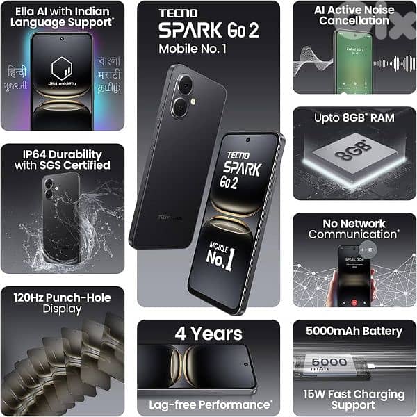Tecno Spark Go 2 8/128GB Ink Black 1