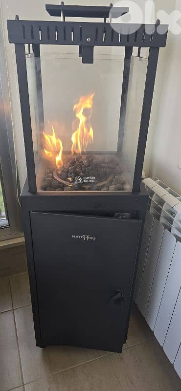 Hatchiko Indoor/Outdoor Gas Heater – with Lava Stones 2