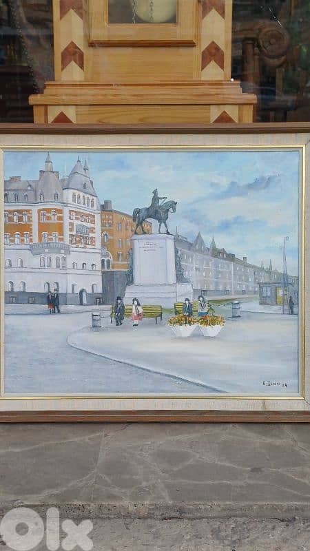 لوحة رسم زيتي اوروبية 1