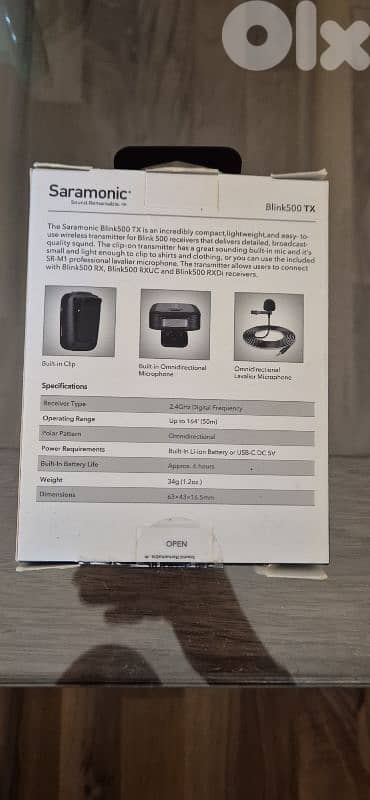 Wireless Microphone & Receiver system (New with open box) 3