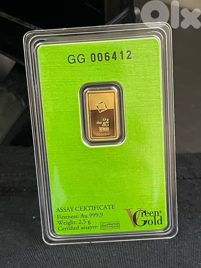 Gold Valcambi Suisse Ounse 2,5 Gr Limited Green Edition