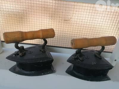 Old charcoal iron 2 pieces