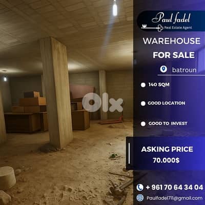 warehouse for sale in batroun