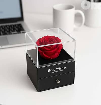 Red Eternal Rose in a Luxury Leather Box