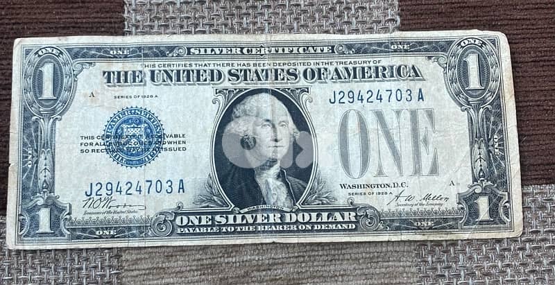 عملة عملات قديمة ١$ سنة ١٩٢٨ 0