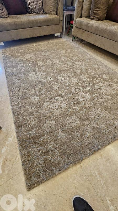 hand made ajami modern carpet 0