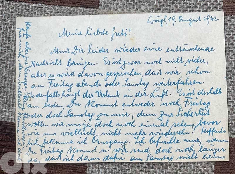 رسالة بالبريد العسكري freldpost من الجنود الالمان في الجبهة ١٩٤٢ 2