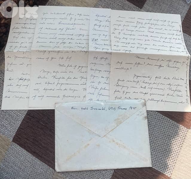 رسالة بالبريد العسكري freldpost من الجنود الالمان في الجبهة ١٩٤٤ 1