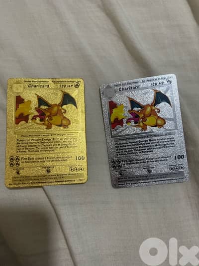 fake golden silver shiny Charizard