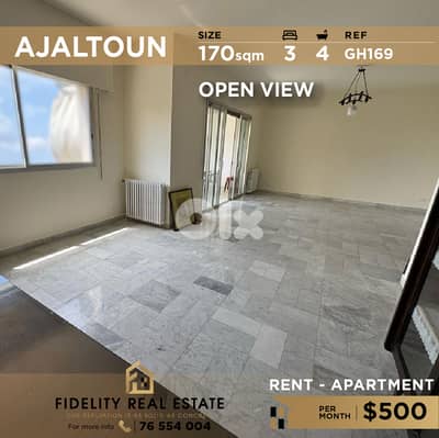 Apartment for rent in Ajaltoun GH169 شقة للإيجار في عجلتون