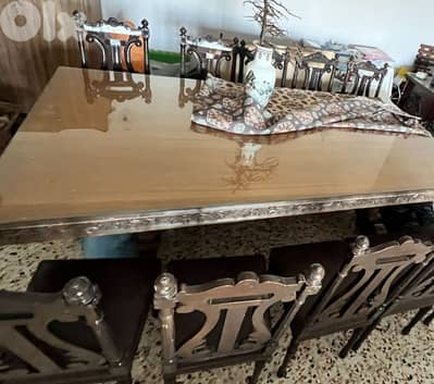 dinning room and 10 chairs