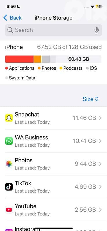 ايفون ١١ ١٢٨ جيغا