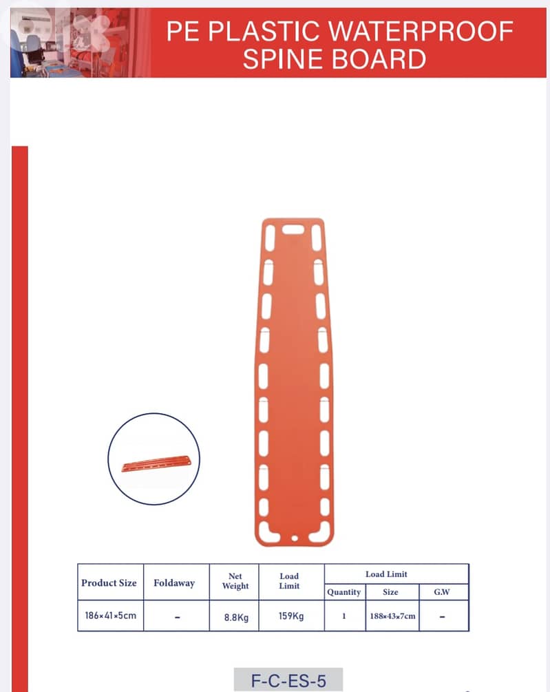 PE Plastic Waterproof Spine Board 0