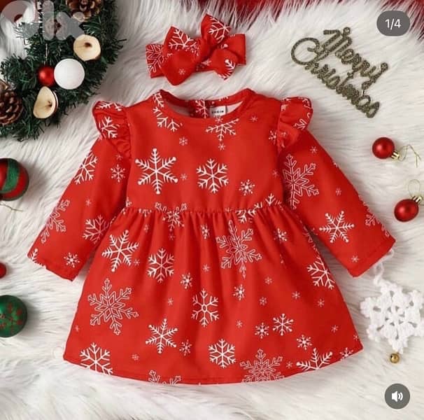 Christmas dress size 1 and 2 years 0