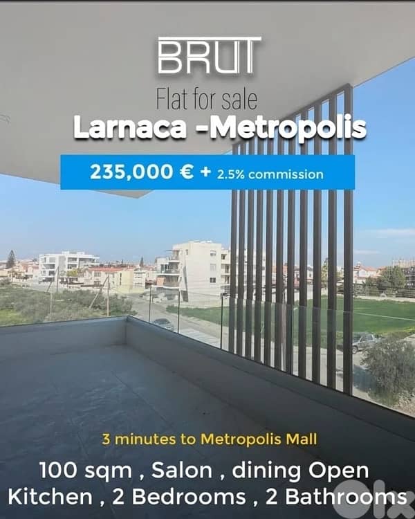 100 sqm - Larnaca - Meteopolis - Brand new - Prime 0
