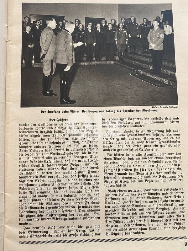 مجلة الماني نازي تحتوي مجموعة كبيرة من صور هتلر وقيادات نازية ١٩٣٧ 4