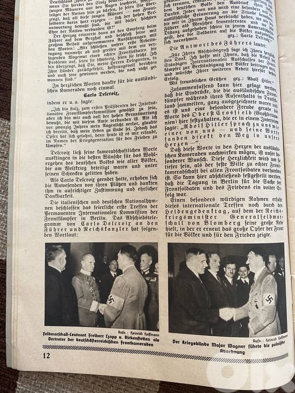 مجلة الماني نازي تحتوي مجموعة كبيرة من صور هتلر وقيادات نازية ١٩٣٧ 11